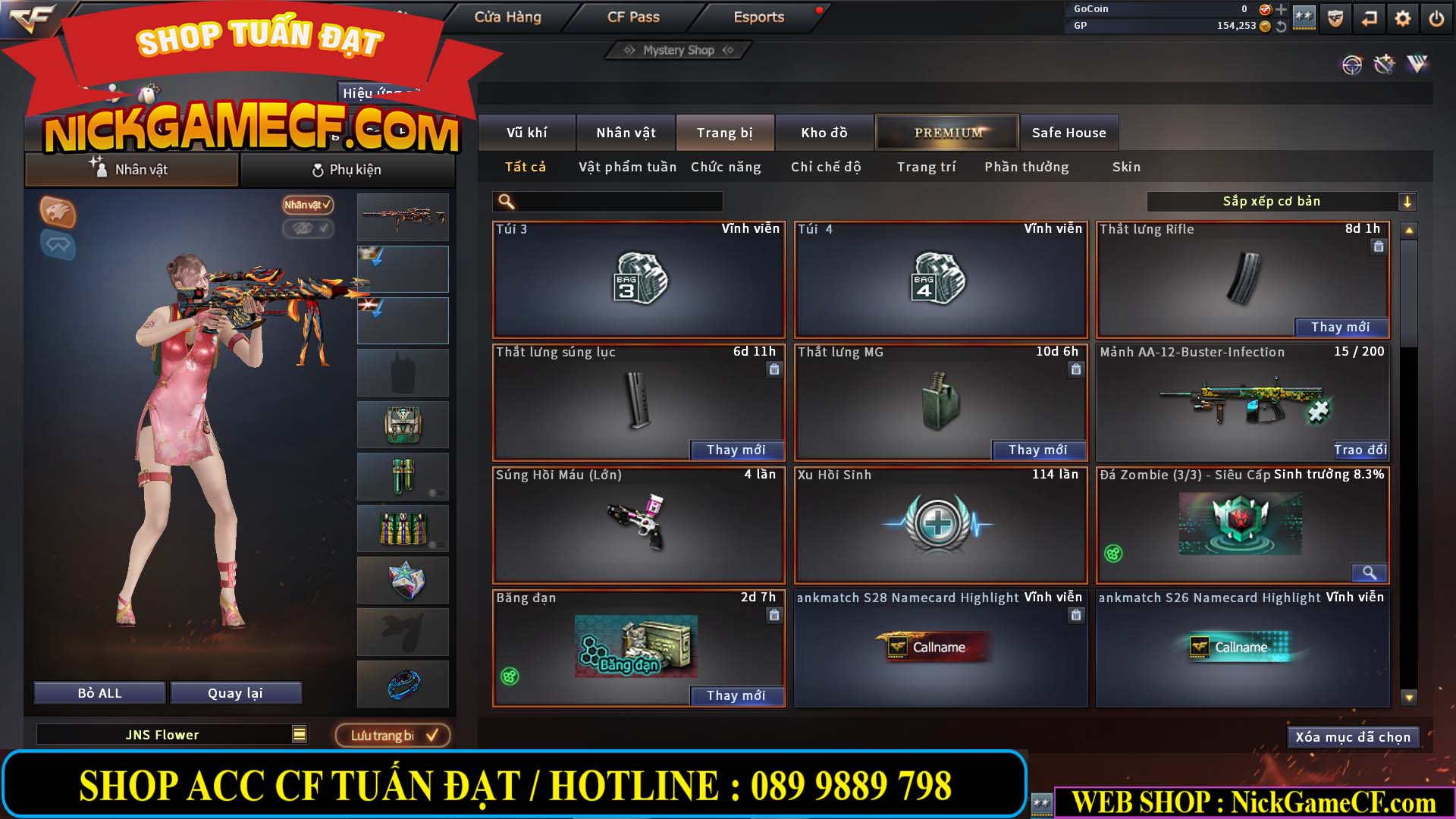 MÃ CF13385 - GIÁ : 2750K - SIÊU HOT - COMBO DEMONIC - VIP2