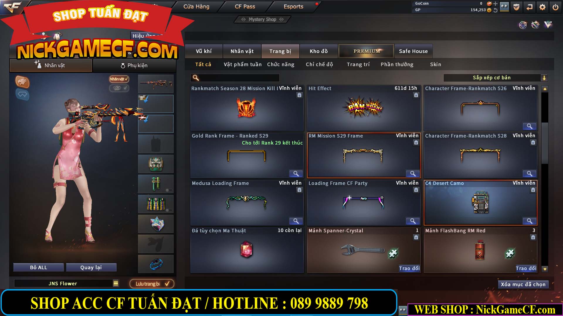 MÃ CF13385 - GIÁ : 2750K - SIÊU HOT - COMBO DEMONIC - VIP2