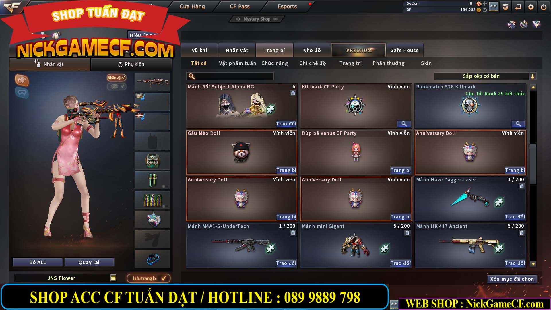 MÃ CF13385 - GIÁ : 2750K - SIÊU HOT - COMBO DEMONIC - VIP2