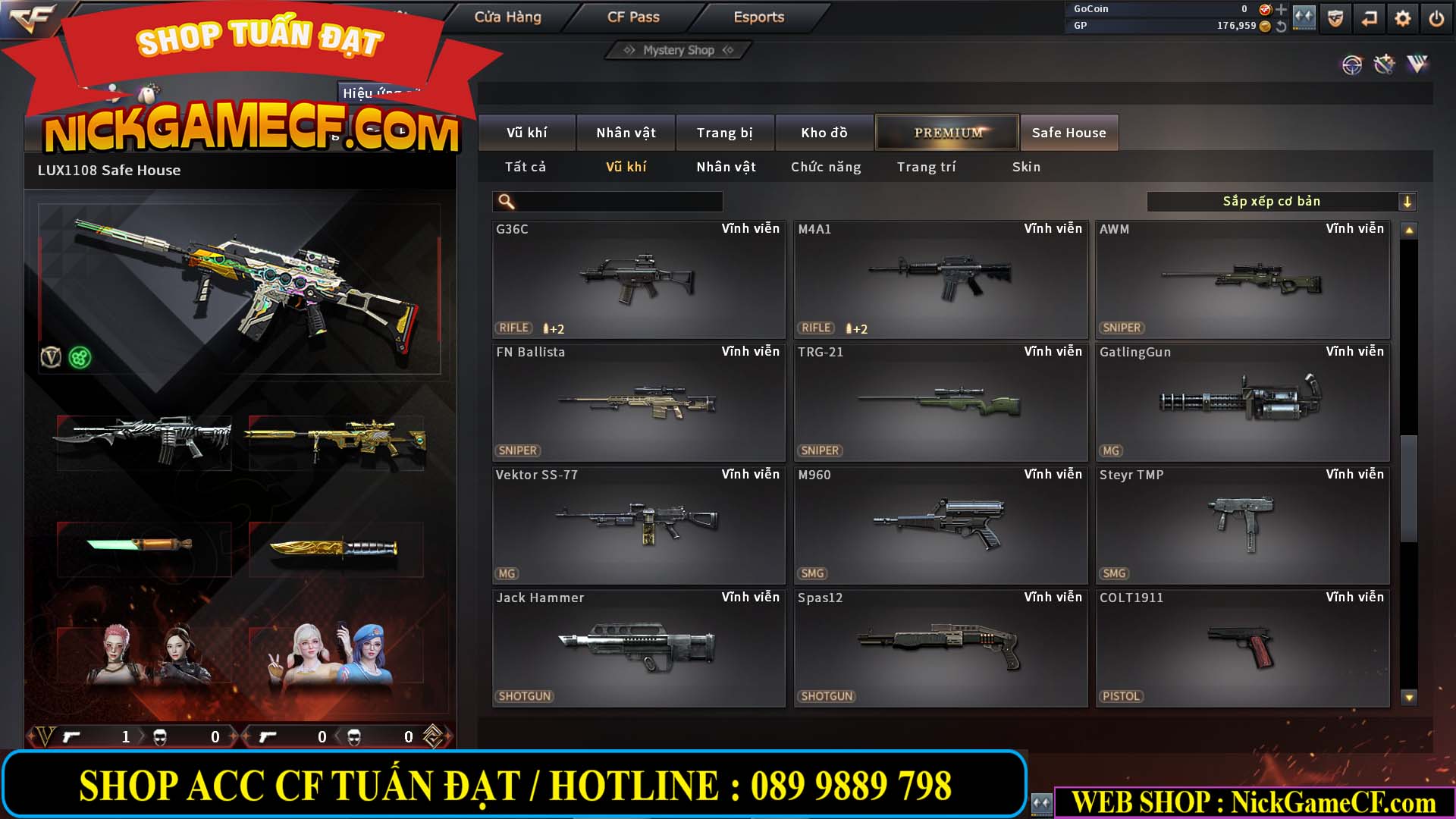 MÃ CF13388 - GIÁ : 899K - G36 VIP - M200 NOBLE
