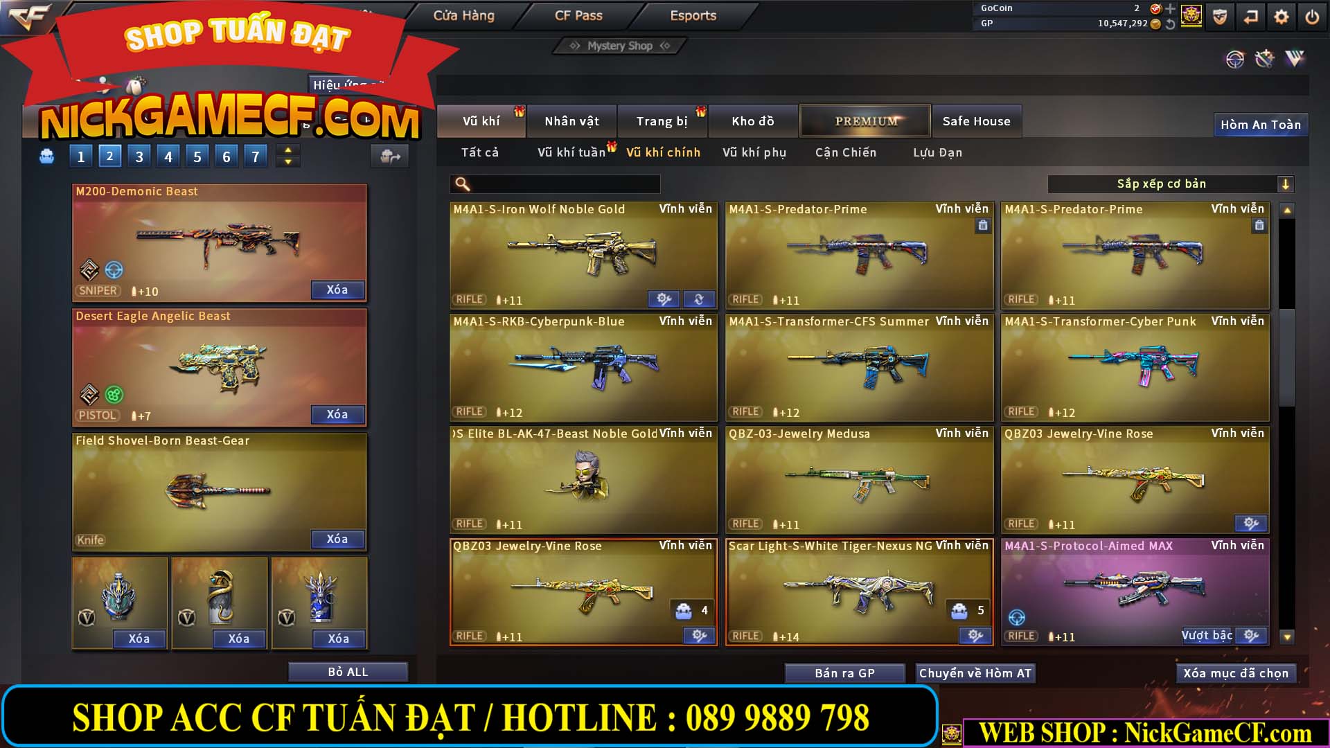 MÃ CF13396 - GIÁ : 5999K - DÂN CHƠI C4 SƯU TẦM - VIP7
