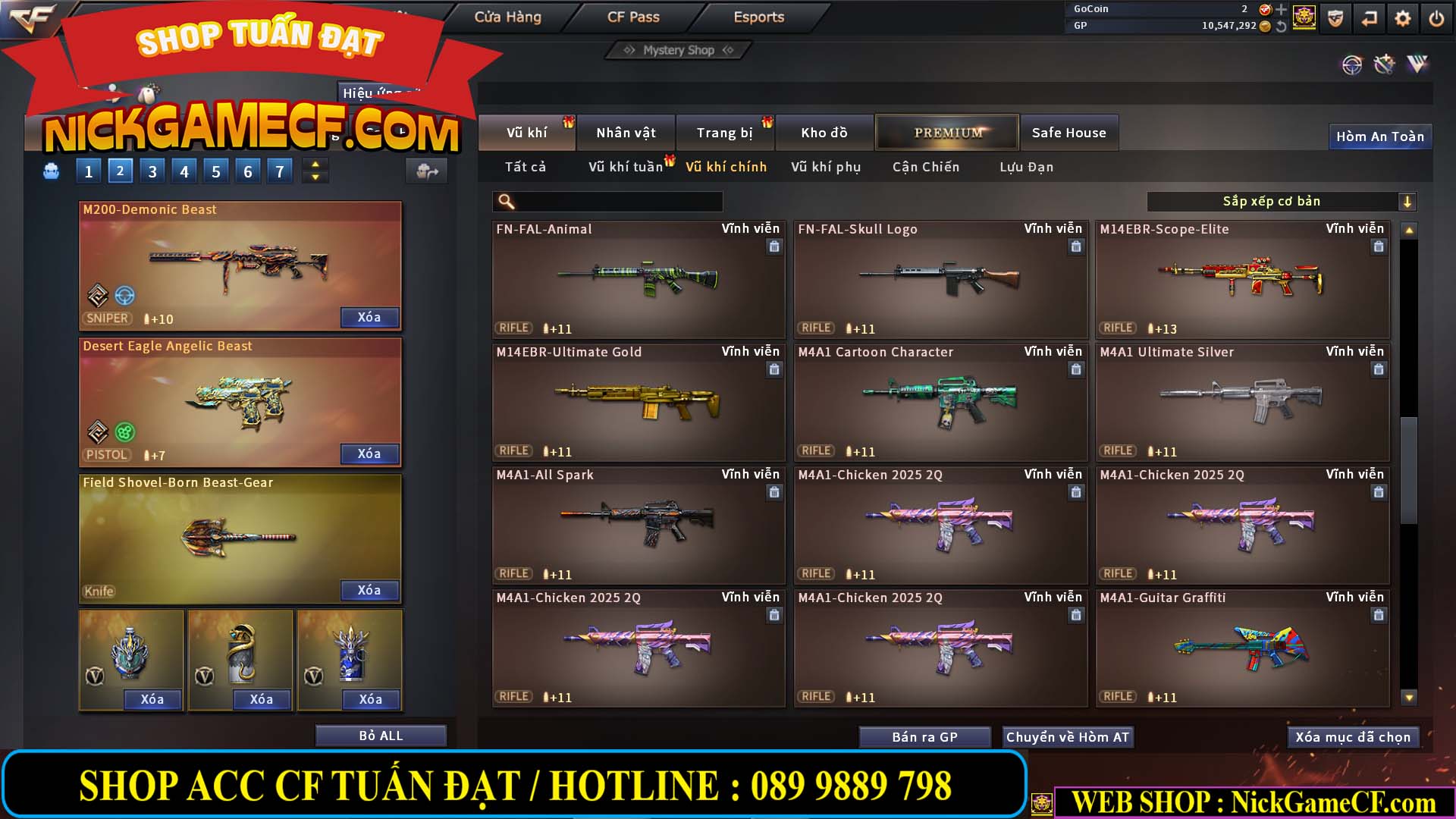 MÃ CF13396 - GIÁ : 5999K - DÂN CHƠI C4 SƯU TẦM - VIP7