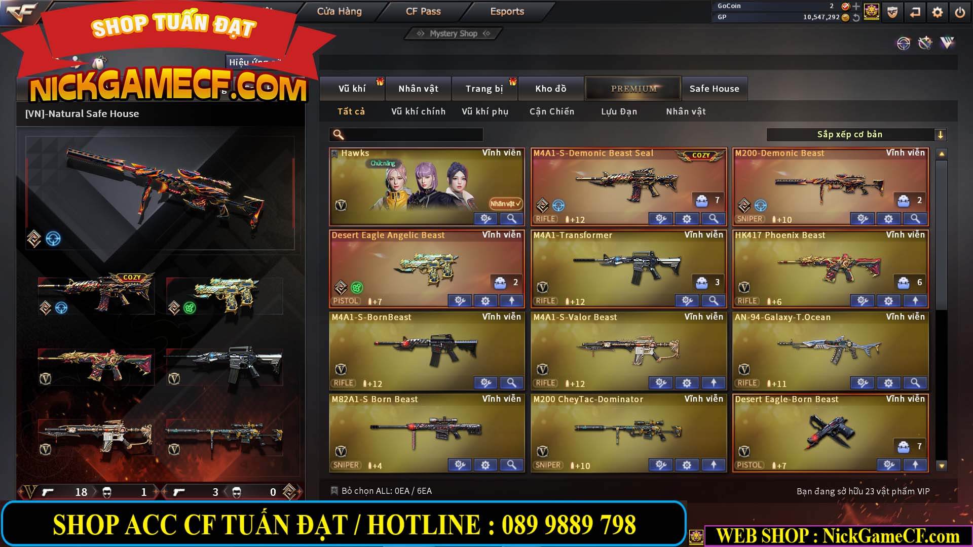 MÃ CF13396 - GIÁ : 5999K - DÂN CHƠI C4 SƯU TẦM - VIP7