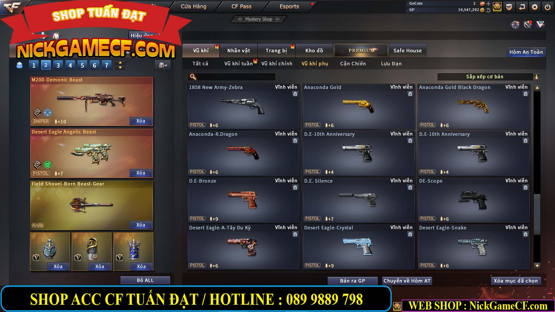 MÃ CF13396 - GIÁ : 5999K - DÂN CHƠI C4 SƯU TẦM - VIP7