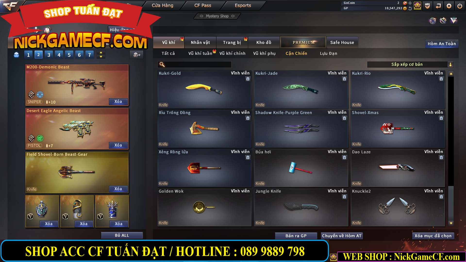 MÃ CF13396 - GIÁ : 5999K - DÂN CHƠI C4 SƯU TẦM - VIP7
