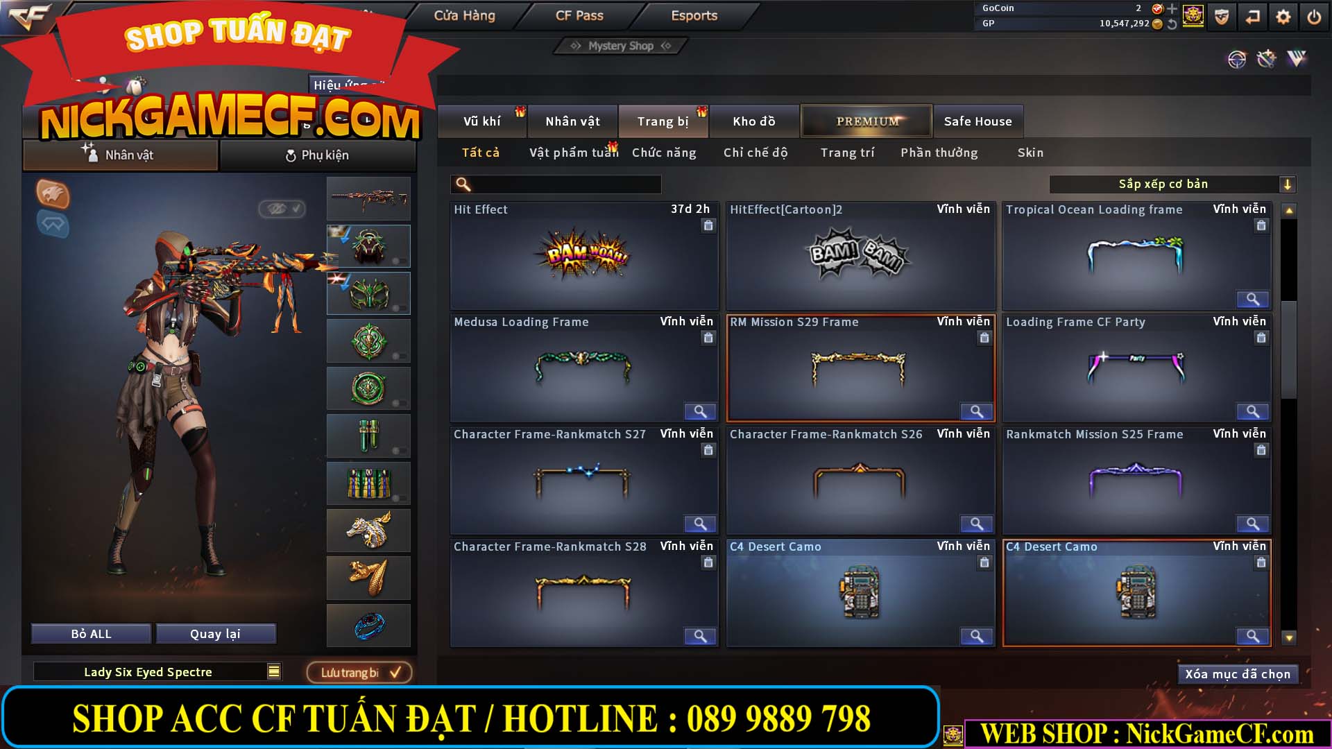 MÃ CF13396 - GIÁ : 5999K - DÂN CHƠI C4 SƯU TẦM - VIP7