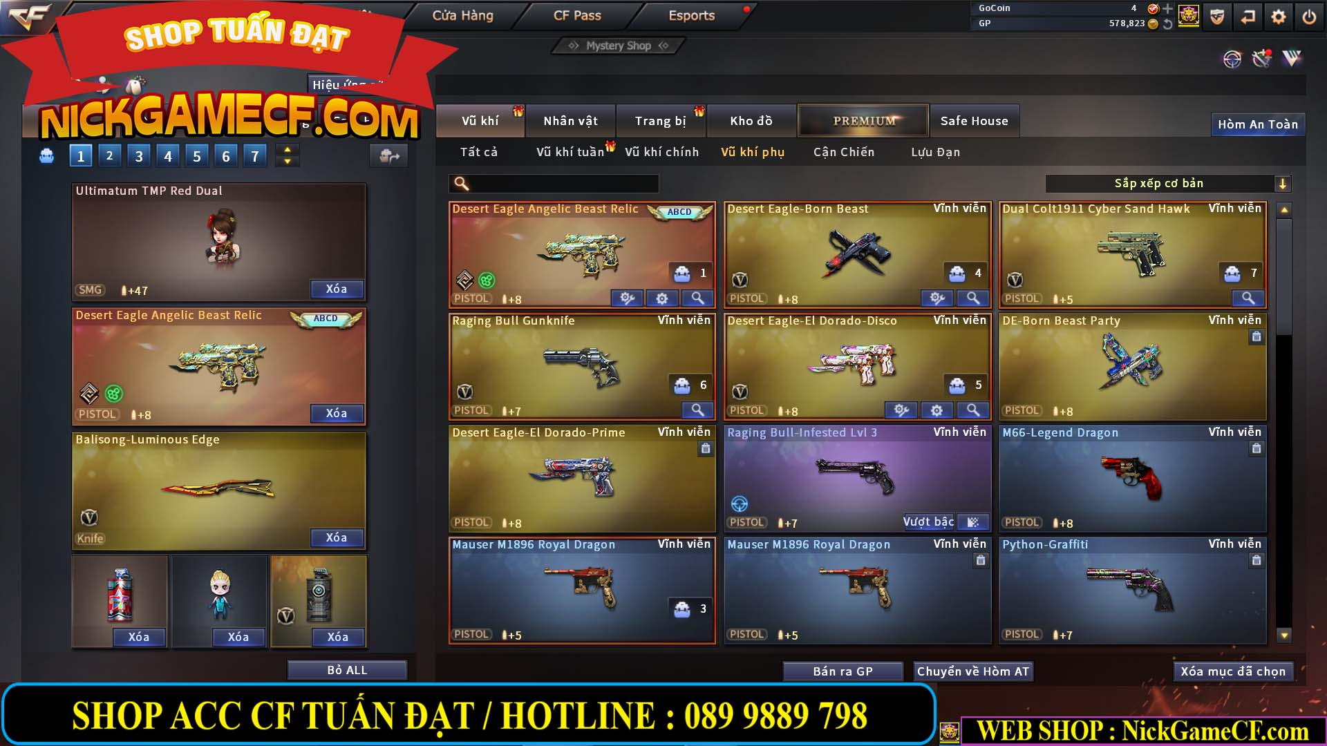MÃ CF13398 - GIÁ : 9M5 - CHIẾN ZOM SIÊU ĐẸP - 33 VIP - GẦN VIP7