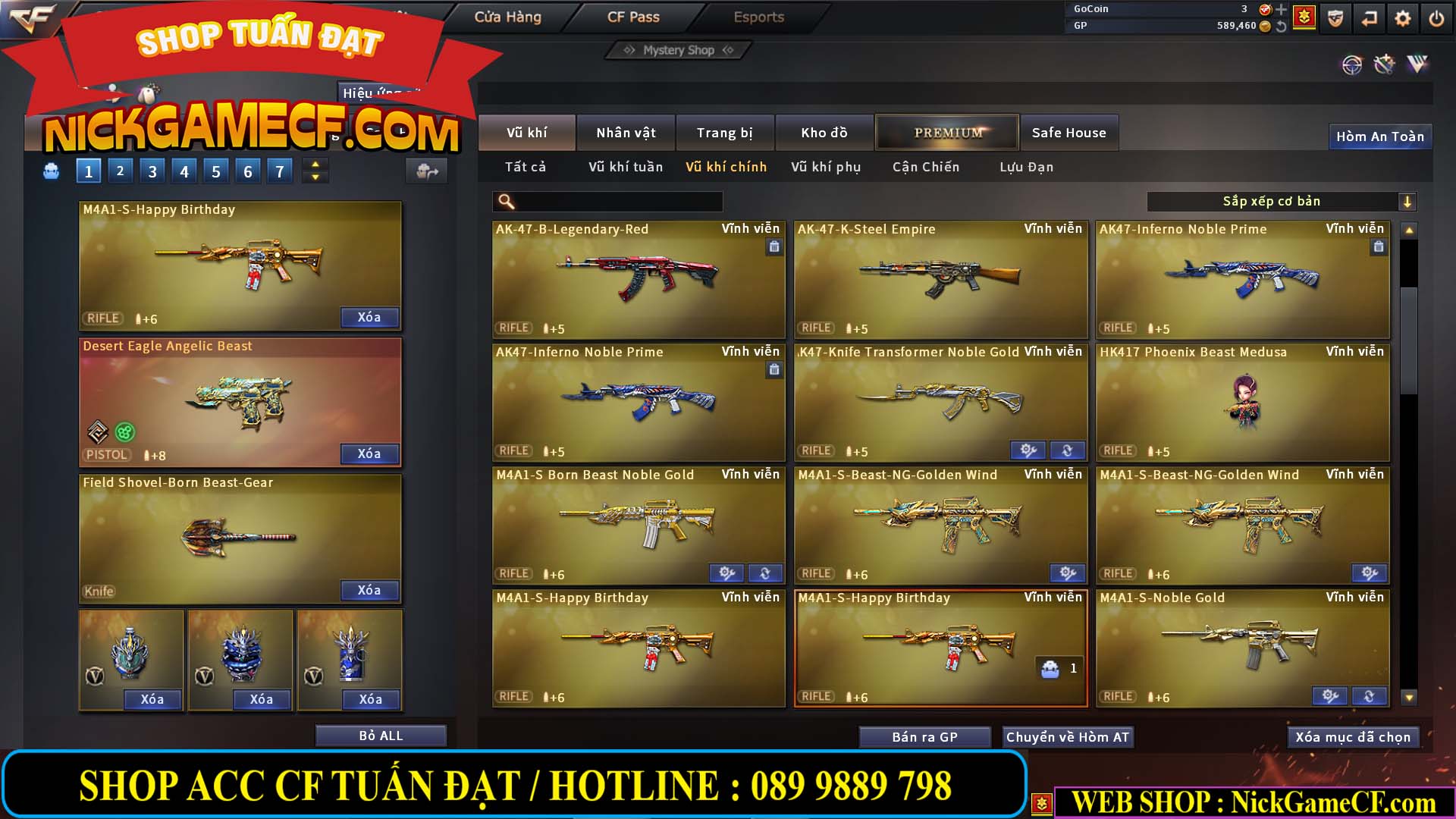 MÃ CF13399 - GIÁ : 6999K - CHIẾN ZOM ĐẸP - C4 XỊN - 50 VIP - VIP5