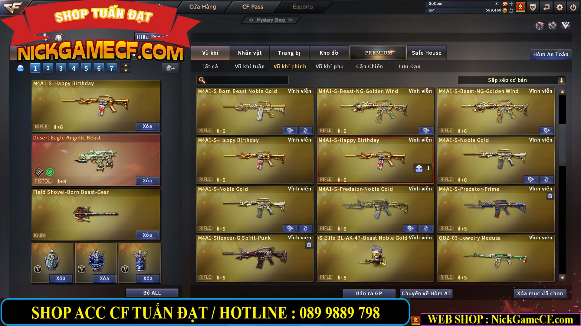 MÃ CF13399 - GIÁ : 6999K - CHIẾN ZOM ĐẸP - C4 XỊN - 50 VIP - VIP5