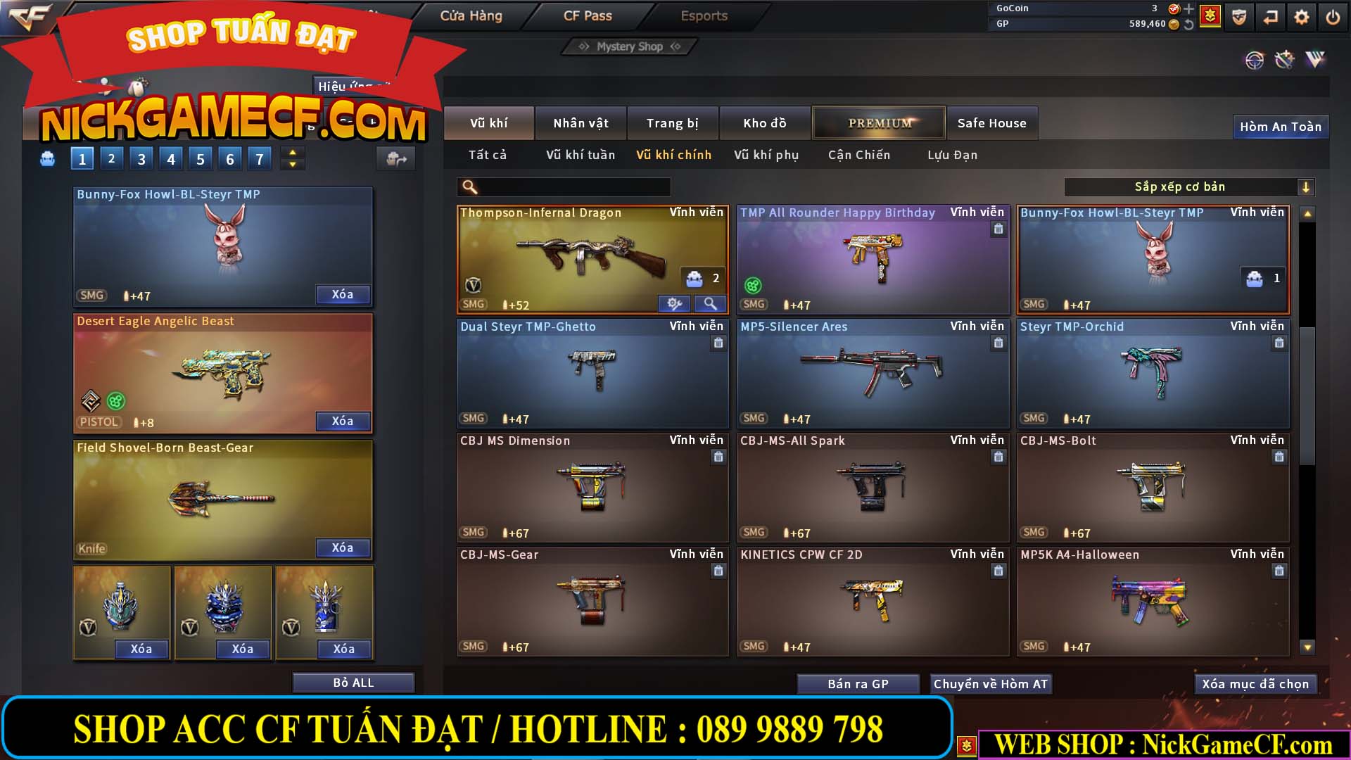 MÃ CF13399 - GIÁ : 6999K - CHIẾN ZOM ĐẸP - C4 XỊN - 50 VIP - VIP5