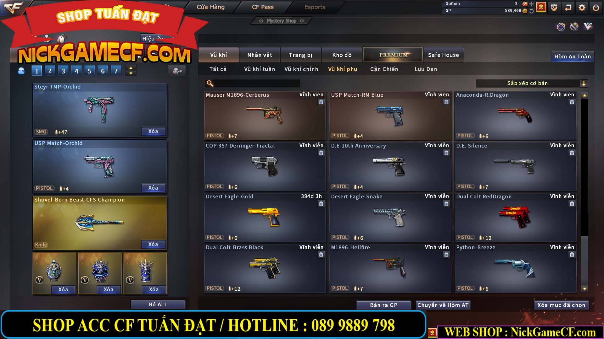 MÃ CF13399 - GIÁ : 6999K - CHIẾN ZOM ĐẸP - C4 XỊN - 50 VIP - VIP5