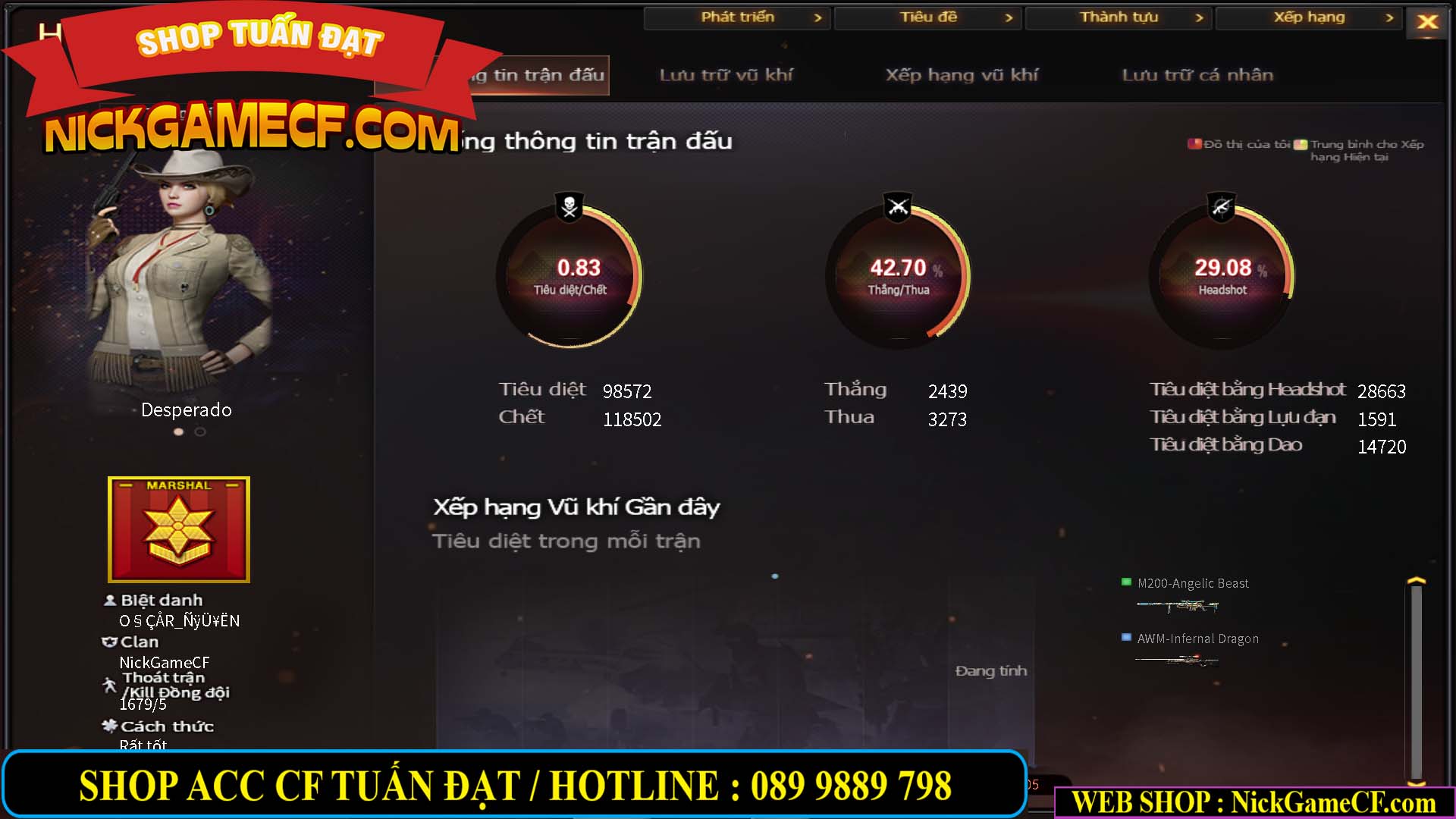 MÃ CF13399 - GIÁ : 6999K - CHIẾN ZOM ĐẸP - C4 XỊN - 50 VIP - VIP5