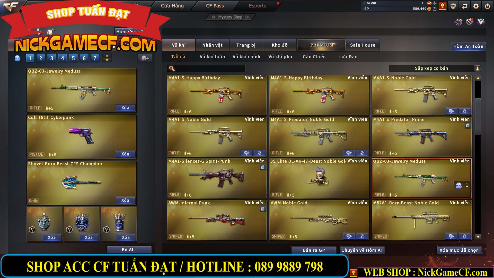 MÃ CF13399 - GIÁ : 6999K - CHIẾN ZOM ĐẸP - C4 XỊN - 50 VIP - VIP5