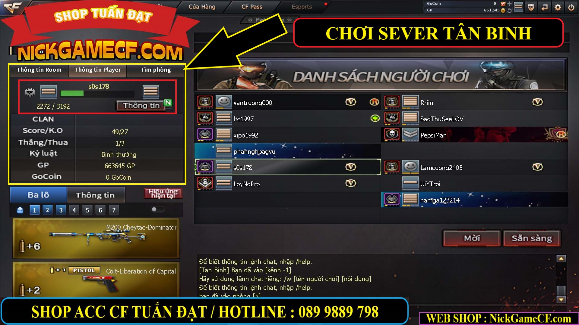 MÃ CF13408 - GIÁ : 599K - SIÊU VIP -  CHƠI CẤP TÂN BINH