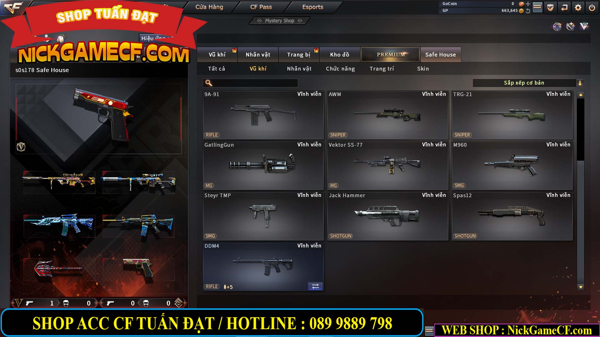 MÃ CF13408 - GIÁ : 599K - SIÊU VIP -  CHƠI CẤP TÂN BINH