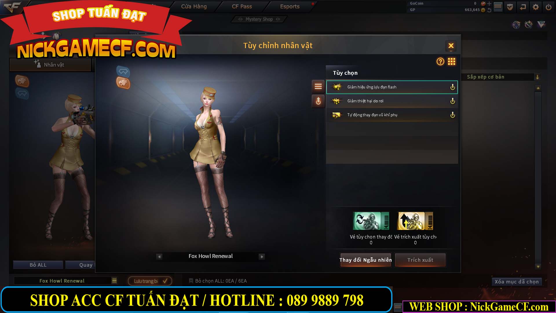 MÃ CF13408 - GIÁ : 599K - SIÊU VIP -  CHƠI CẤP TÂN BINH