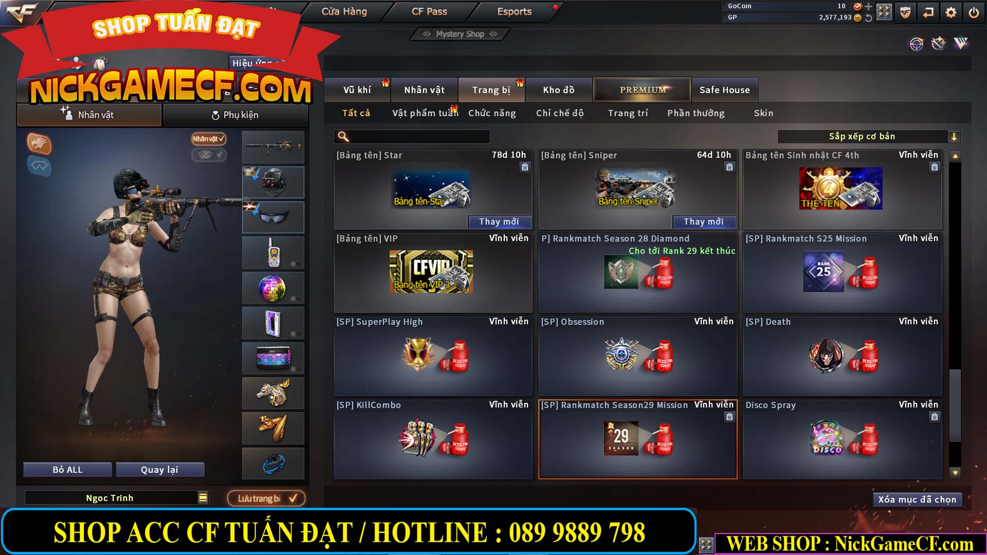 MÃ CF13412 - GIÁ : 2650K - CHIẾN C4 TANK  ĐẸP - 13 VIP - GẦN VIP4