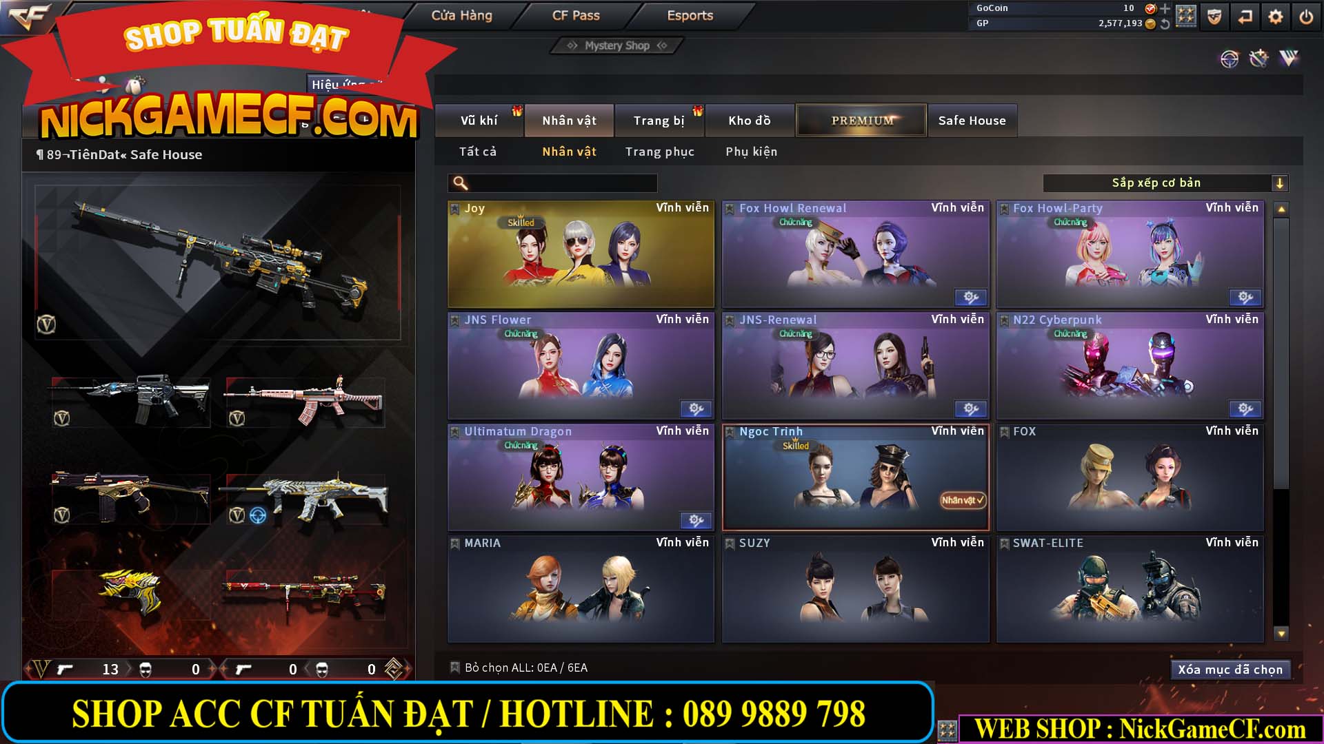MÃ CF13412 - GIÁ : 2650K - CHIẾN C4 TANK  ĐẸP - 13 VIP - GẦN VIP4