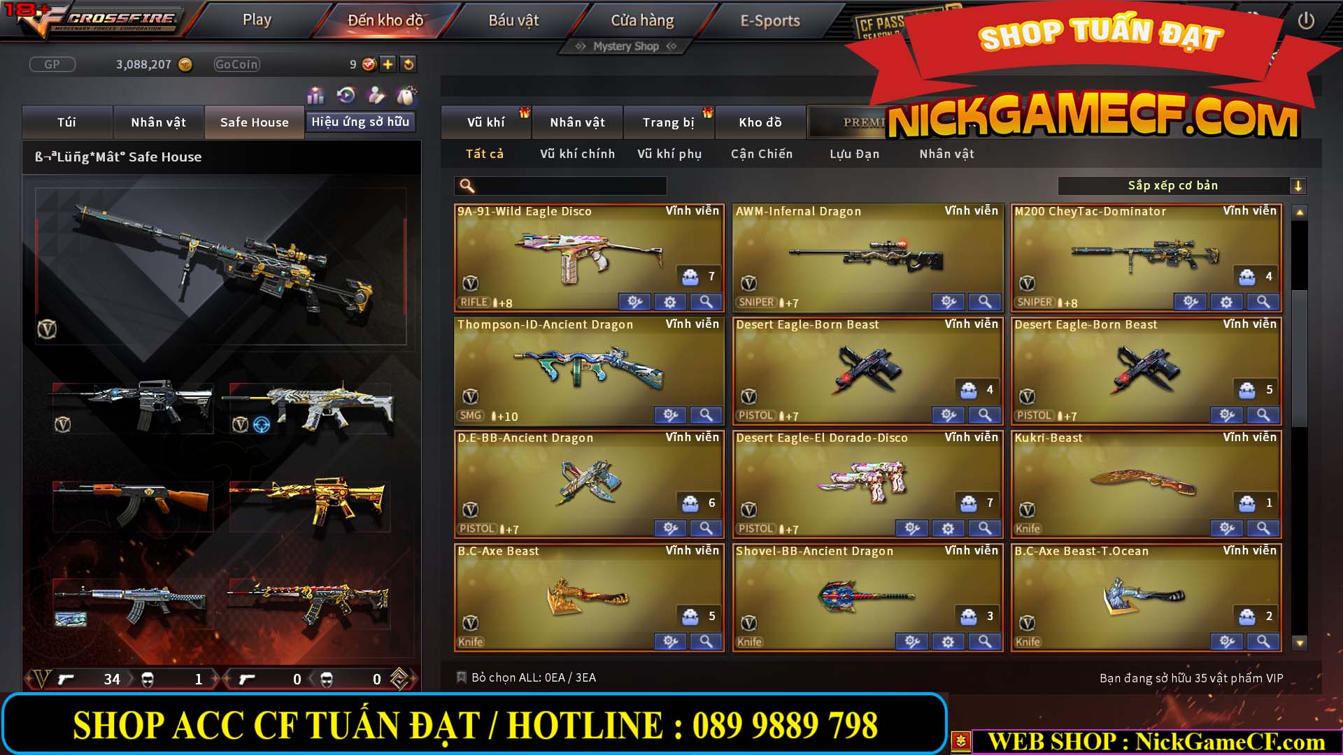MÃ CF13463 - GIÁ : 3999K - CHIẾN C4 SIÊU XINH - 35 VIP - VIP5