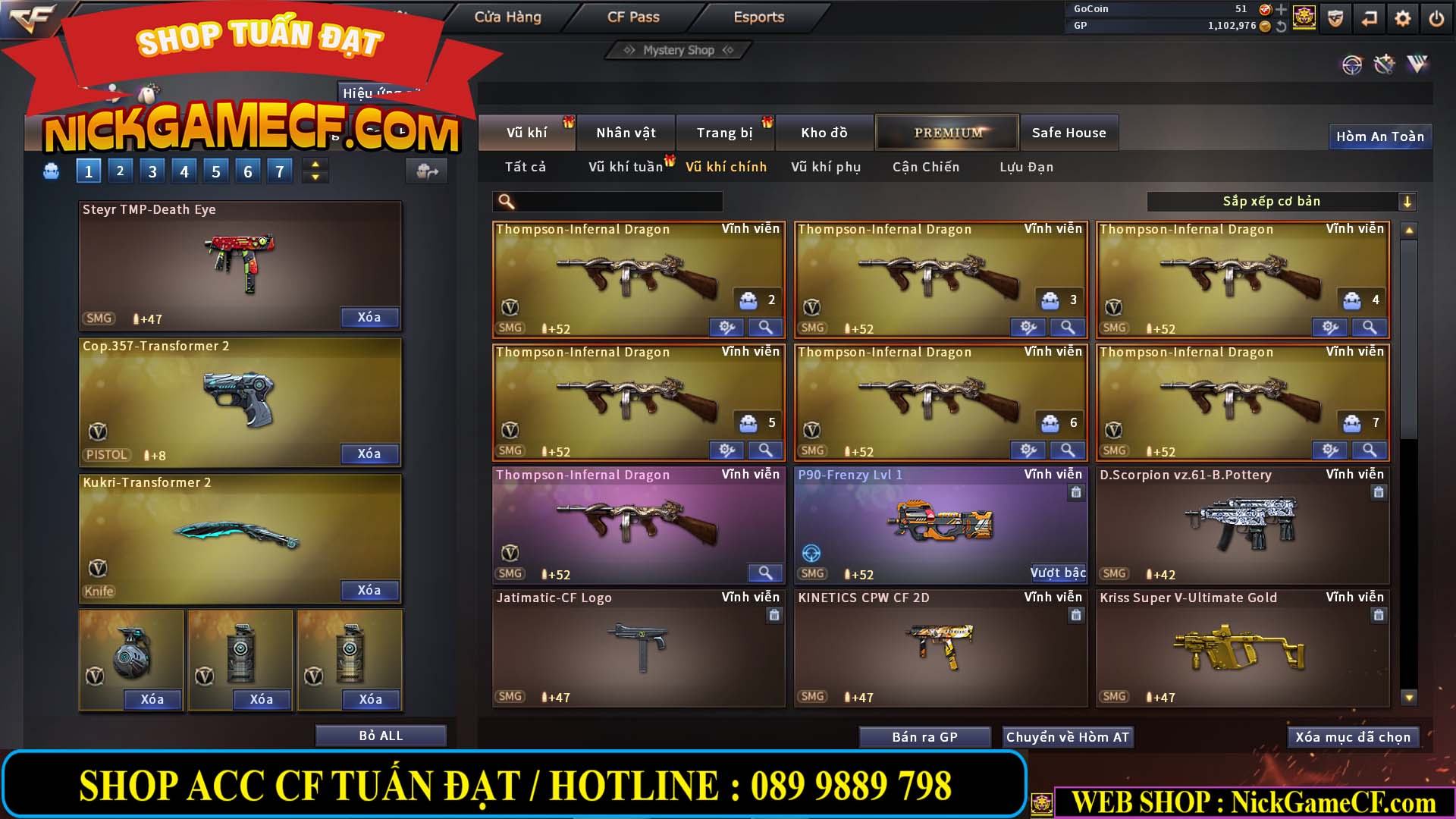 MÃ CF13556 - GIÁ : 6999K - CHIẾN ZOM - C4 - 58 VIP - GẦN VIP6