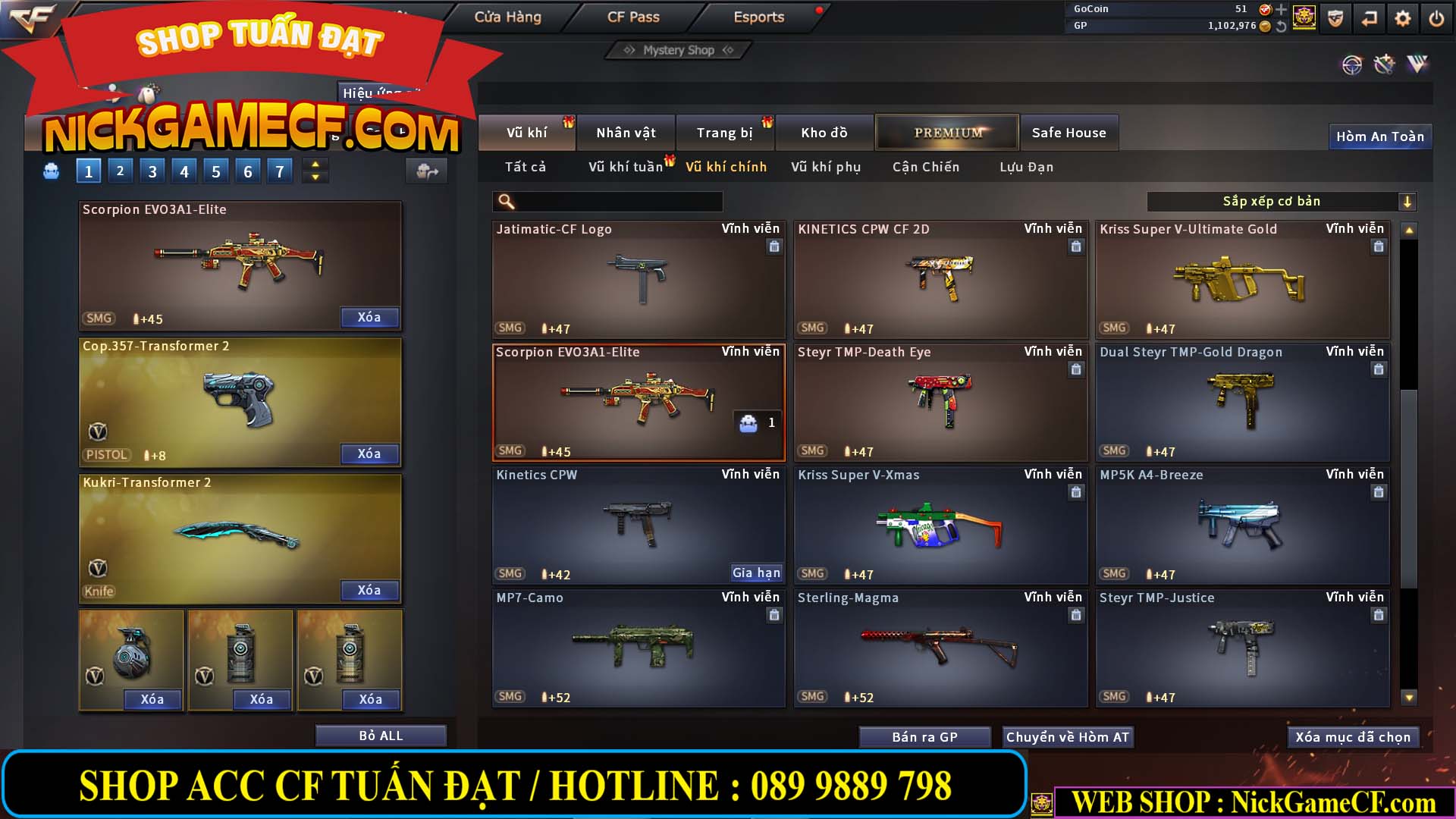 MÃ CF13556 - GIÁ : 6999K - CHIẾN ZOM - C4 - 58 VIP - GẦN VIP6