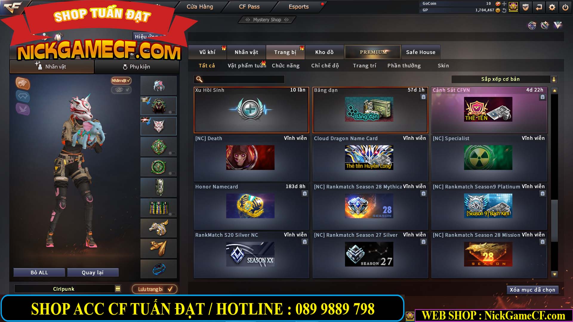 MÃ CF13556 - GIÁ : 6999K - CHIẾN ZOM - C4 - 58 VIP - GẦN VIP6