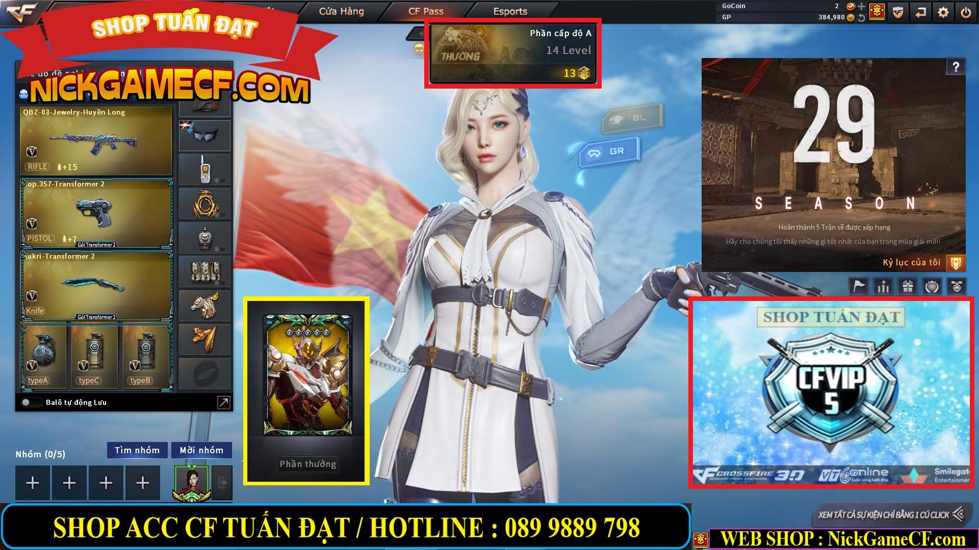 MÃ CF13559 - GIÁ : 4999K - CHIẾN C4 - AI MODE - 37 VIP - VIP5