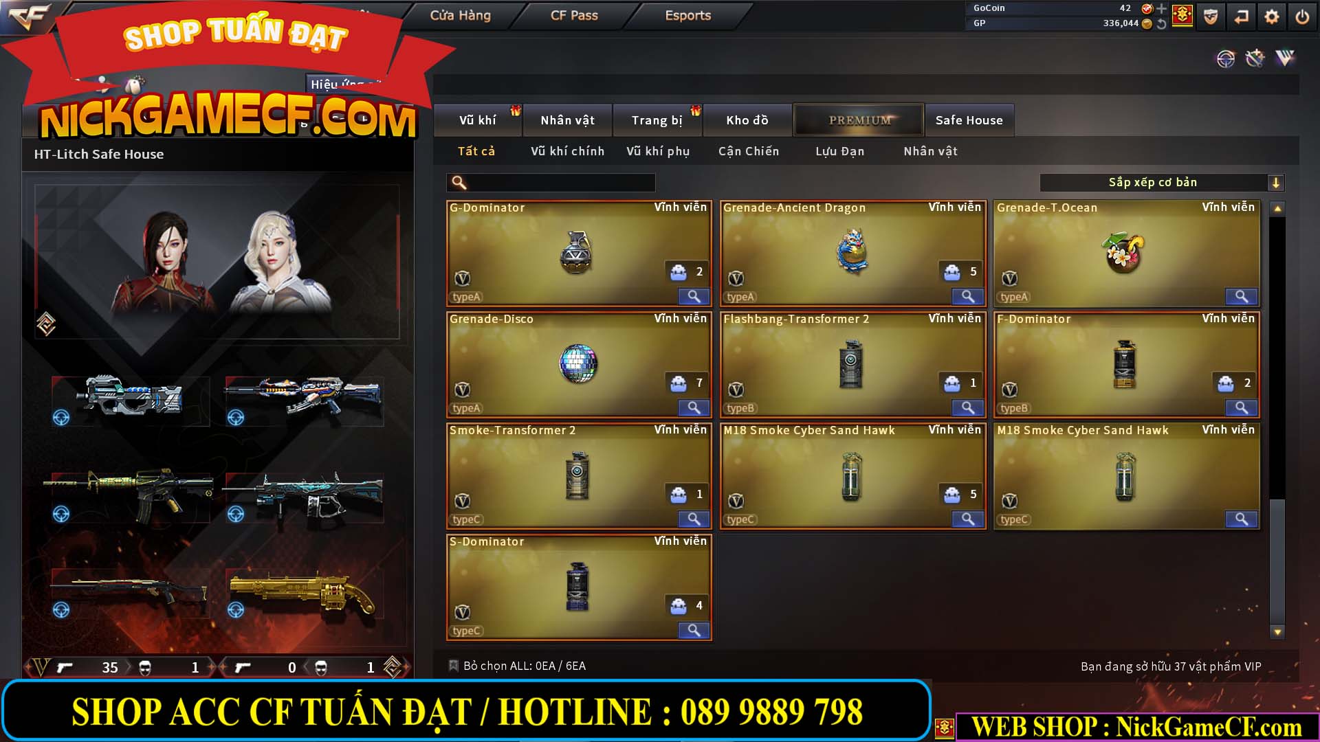 MÃ CF13559 - GIÁ : 4999K - CHIẾN C4 - AI MODE - 37 VIP - VIP5