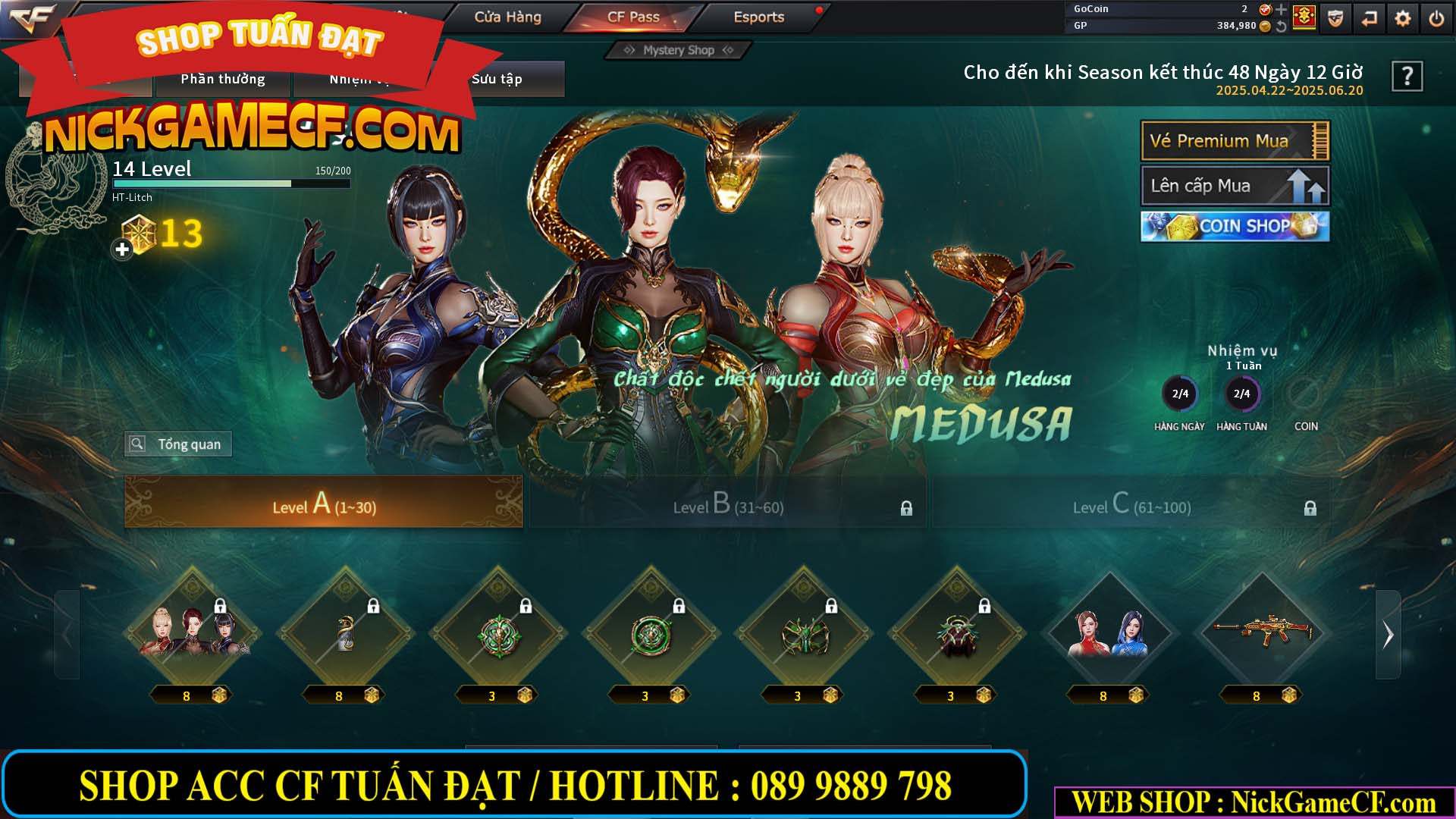 MÃ CF13559 - GIÁ : 4999K - CHIẾN C4 - AI MODE - 37 VIP - VIP5