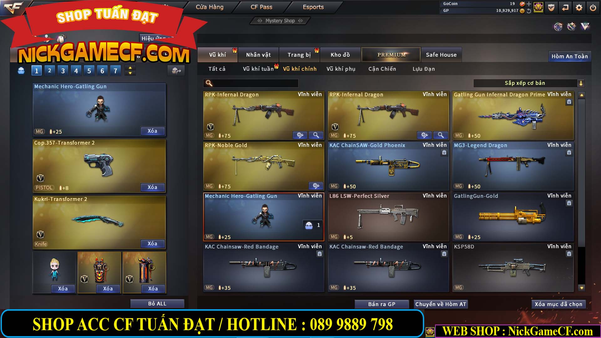 MÃ CF13593 - GIÁ : 6999K - CHIẾN ZOM XINH - C4 ĐẸP - 49 VIP - VIP6