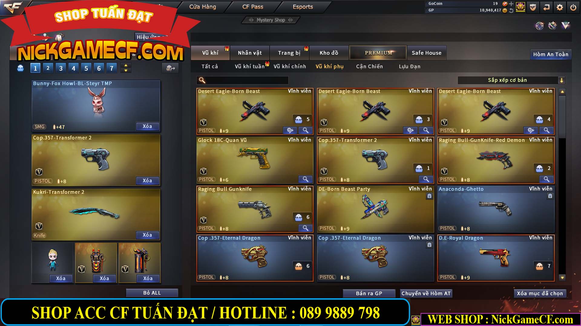 MÃ CF13593 - GIÁ : 6999K - CHIẾN ZOM XINH - C4 ĐẸP - 49 VIP - VIP6