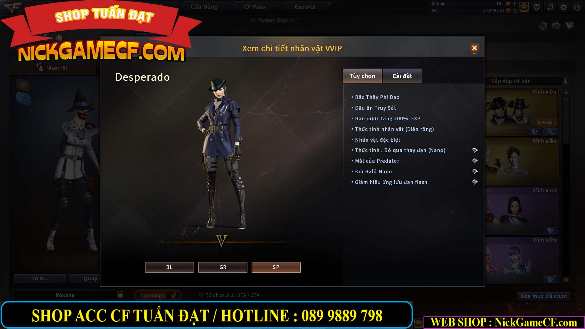 MÃ CF13593 - GIÁ : 6999K - CHIẾN ZOM XINH - C4 ĐẸP - 49 VIP - VIP6