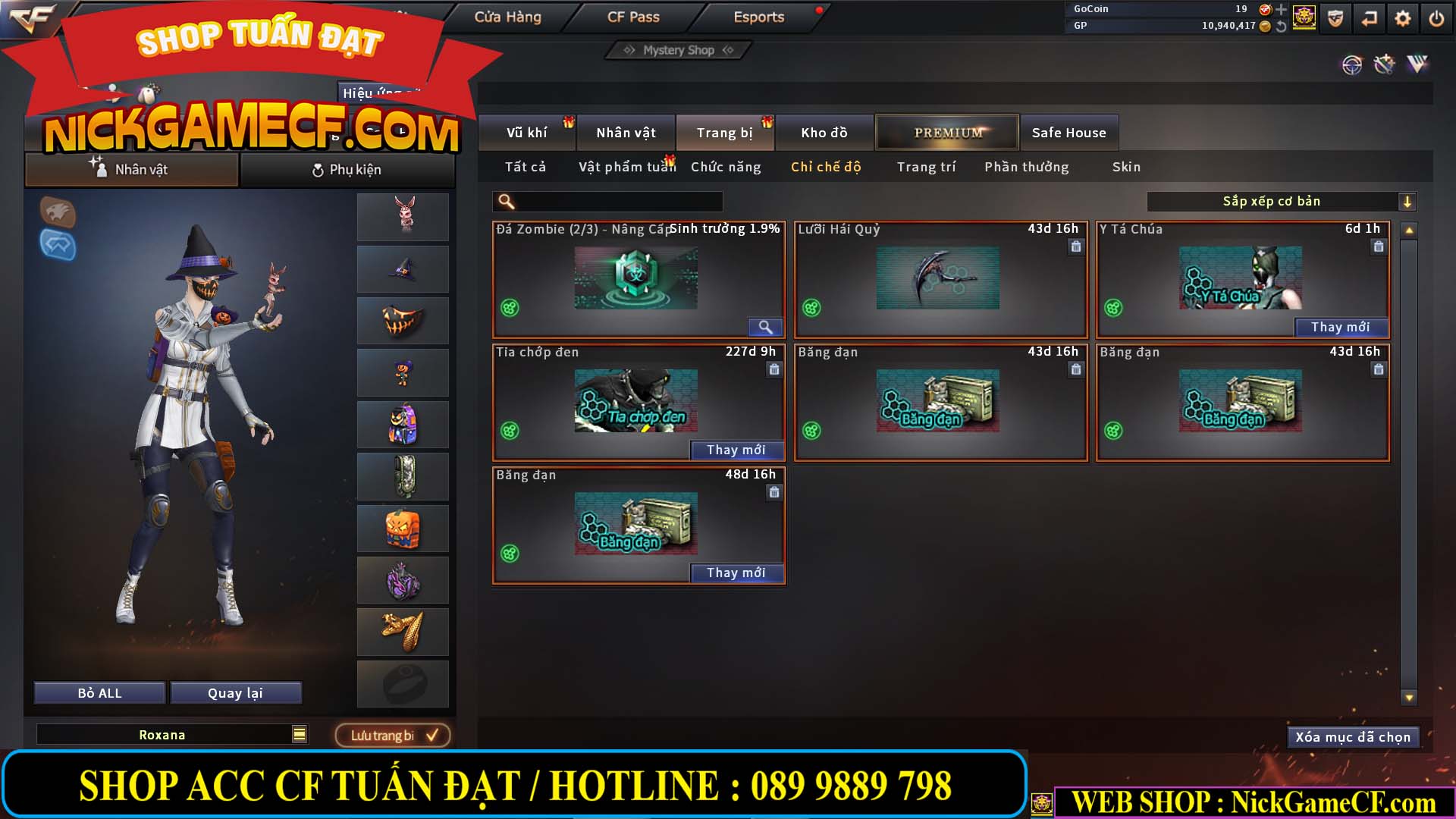 MÃ CF13593 - GIÁ : 6999K - CHIẾN ZOM XINH - C4 ĐẸP - 49 VIP - VIP6