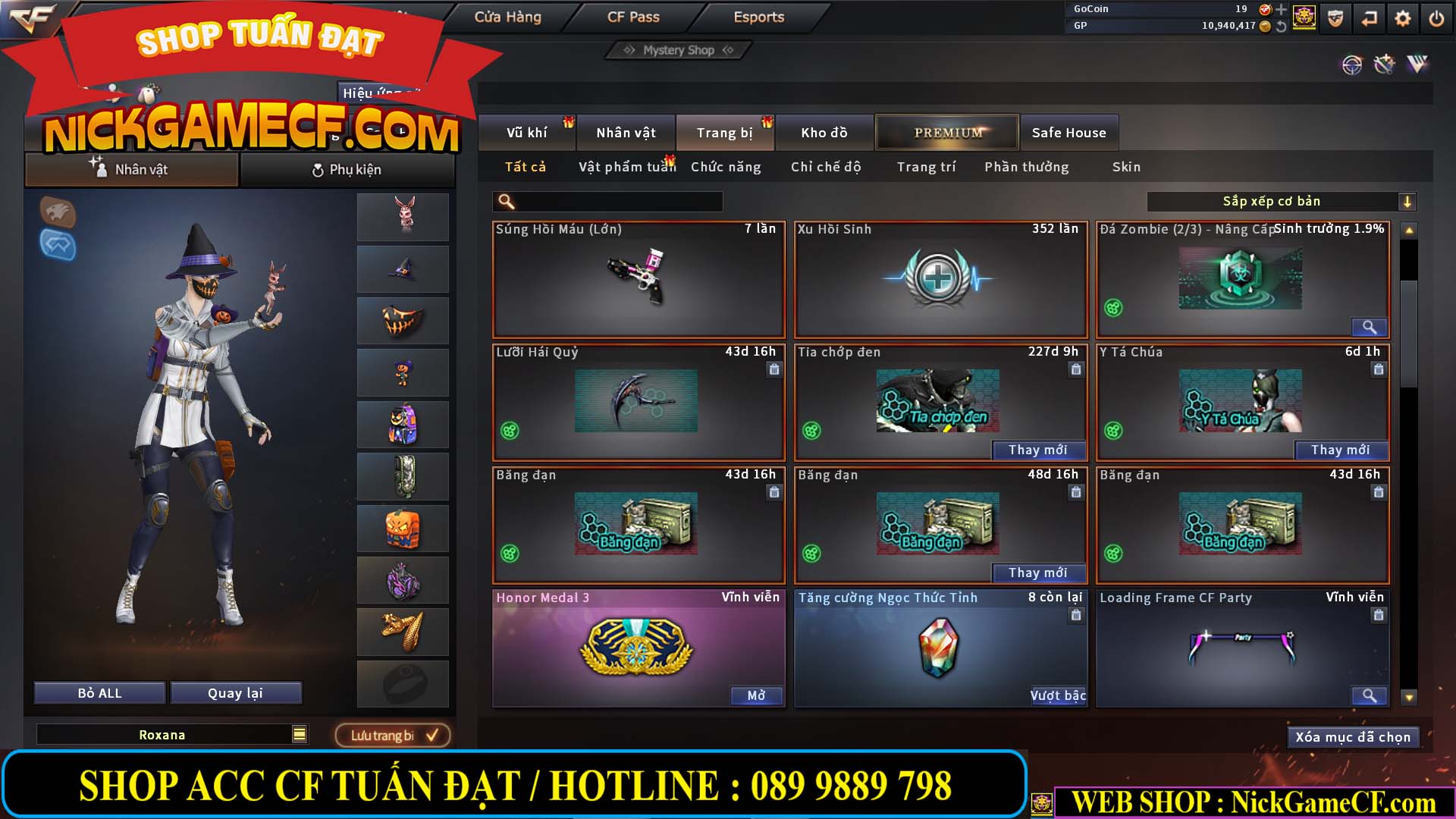 MÃ CF13593 - GIÁ : 6999K - CHIẾN ZOM XINH - C4 ĐẸP - 49 VIP - VIP6