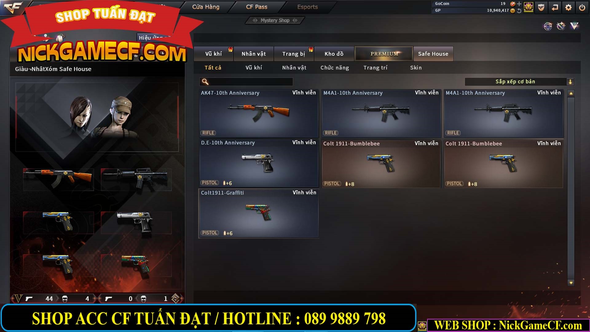 MÃ CF13593 - GIÁ : 6999K - CHIẾN ZOM XINH - C4 ĐẸP - 49 VIP - VIP6