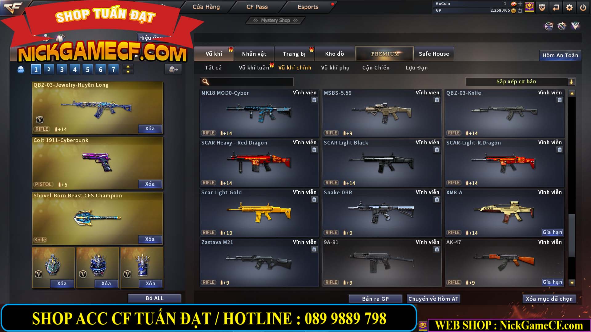 MÃ CF13598 - GIÁ : 4650K - CHIẾN C4 ĐẸP - 36 VIP - VIP5