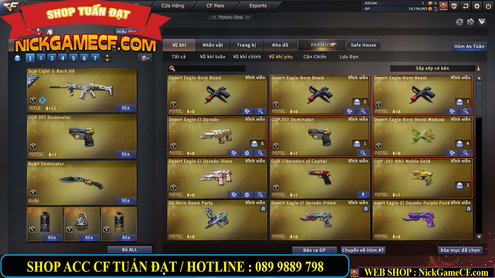 MÃ CF13633 - GIÁ : 5999K - CHIẾN C4 SIÊU ĐẸP - 47 VIP - GẦN VIP6