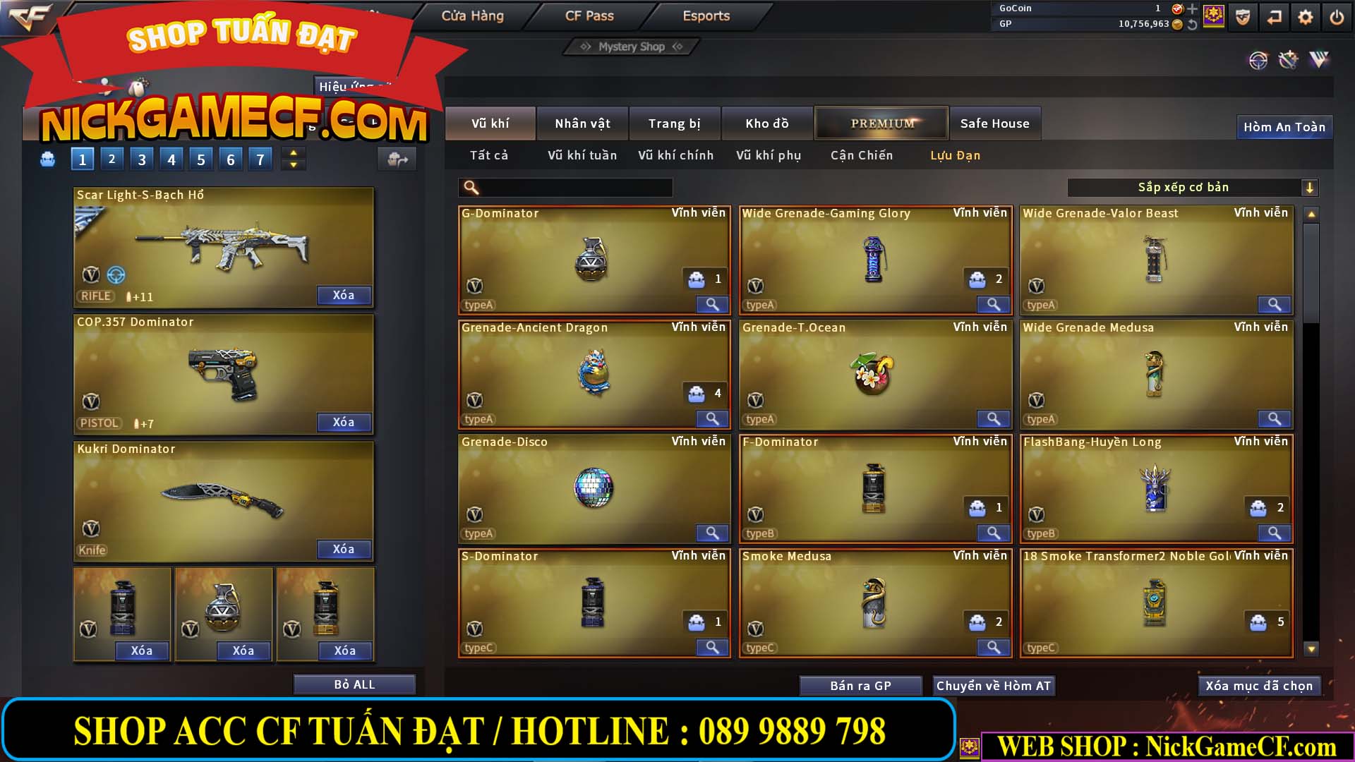 MÃ CF13633 - GIÁ : 5999K - CHIẾN C4 SIÊU ĐẸP - 47 VIP - GẦN VIP6