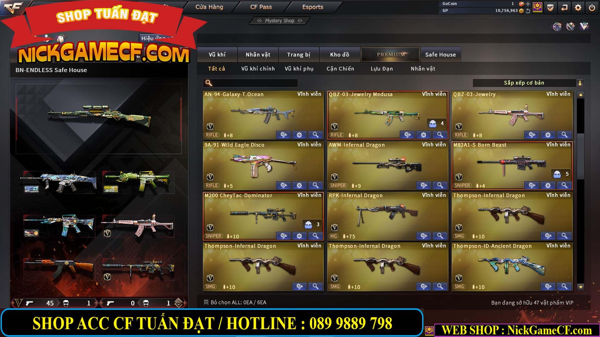MÃ CF13633 - GIÁ : 5999K - CHIẾN C4 SIÊU ĐẸP - 47 VIP - GẦN VIP6
