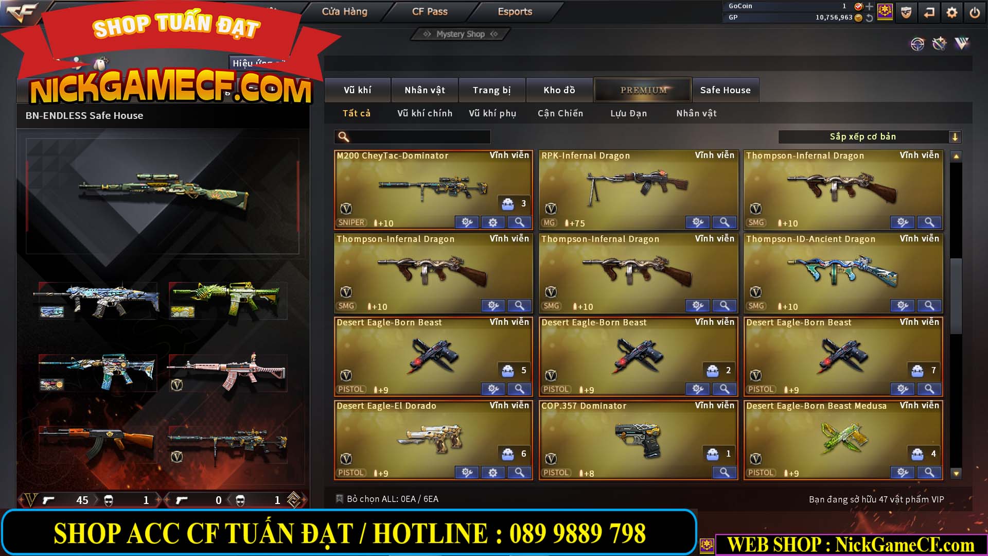 MÃ CF13633 - GIÁ : 5999K - CHIẾN C4 SIÊU ĐẸP - 47 VIP - GẦN VIP6