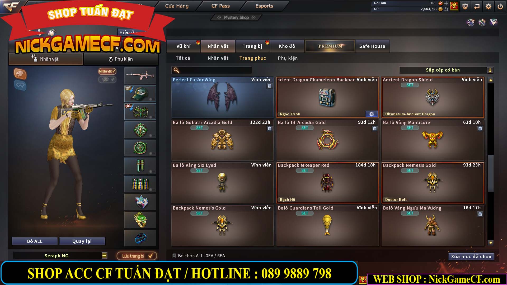 MÃ CF13640 - GIÁ : 2699K - CHIẾN C4 SIÊU XINH - 19 VIP - VIP4 WEB