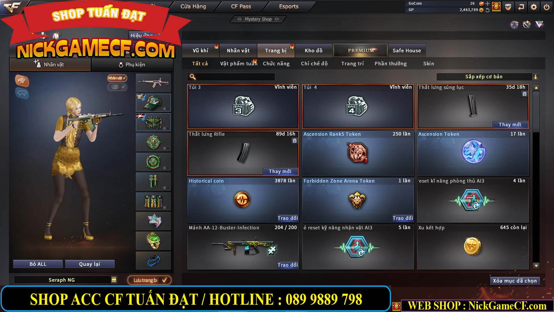 MÃ CF13640 - GIÁ : 2699K - CHIẾN C4 SIÊU XINH - 19 VIP - VIP4 WEB