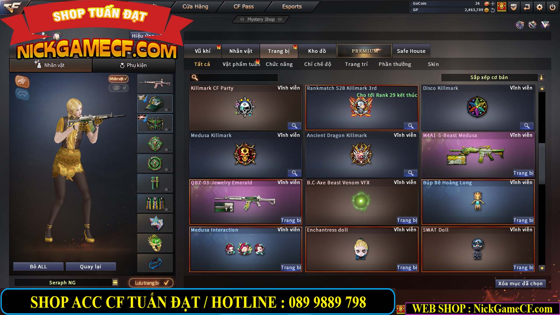 MÃ CF13640 - GIÁ : 2699K - CHIẾN C4 SIÊU XINH - 19 VIP - VIP4 WEB