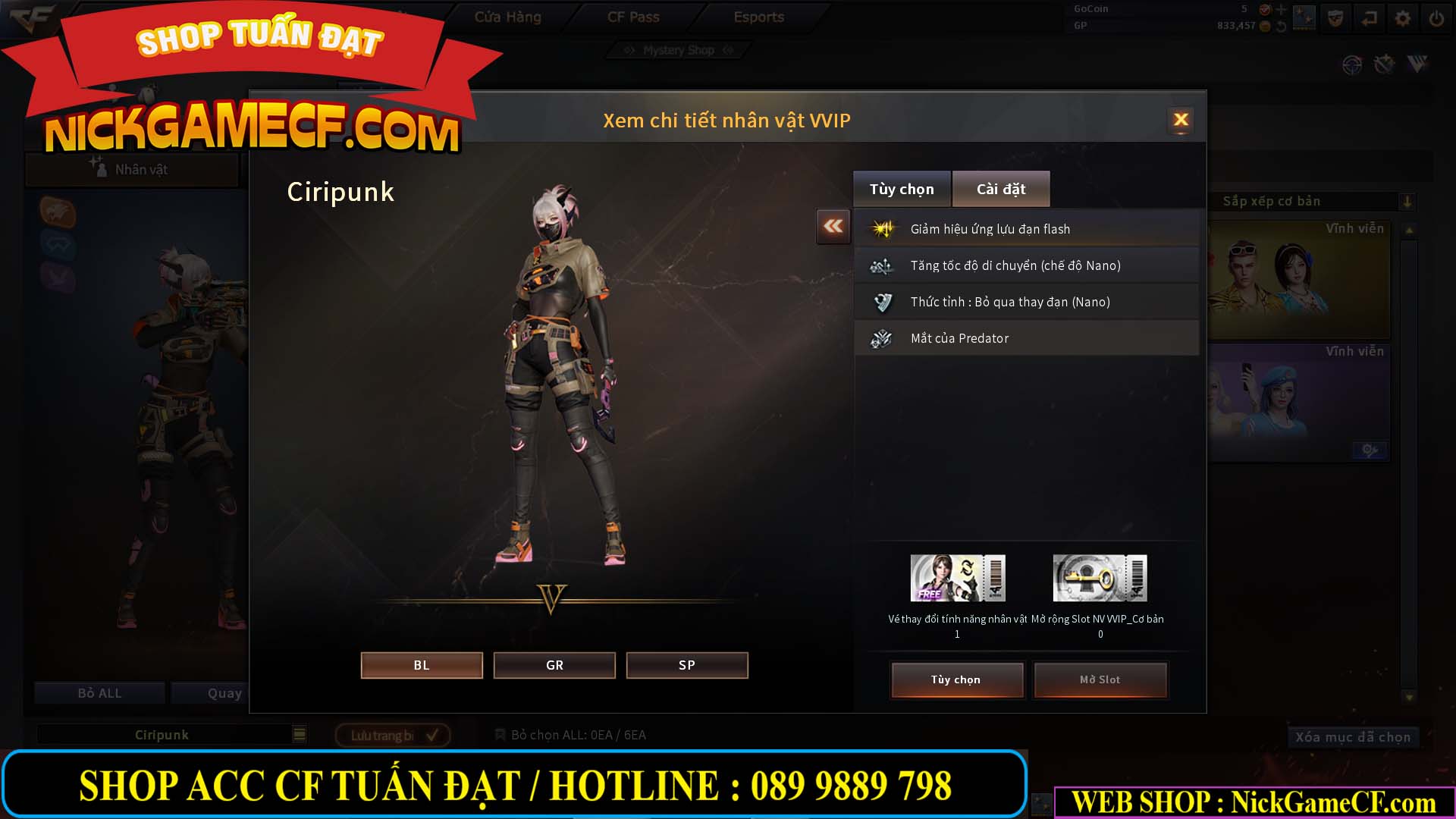 MÃ CF13688 - GIÁ : 3650K - CHIẾN C4 SIÊU HOT - 11 VIP - VIP5