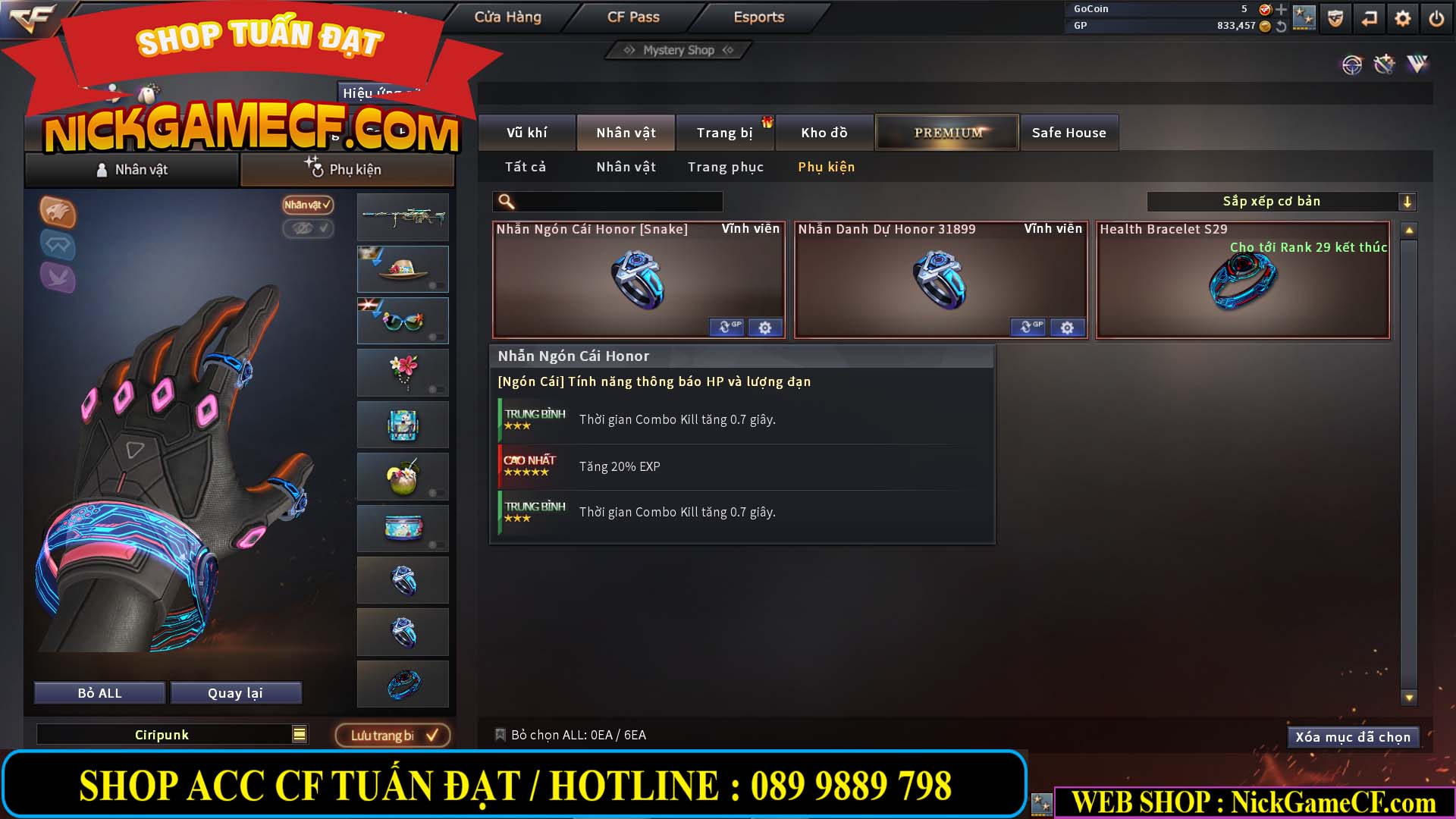 MÃ CF13688 - GIÁ : 3650K - CHIẾN C4 SIÊU HOT - 11 VIP - VIP5