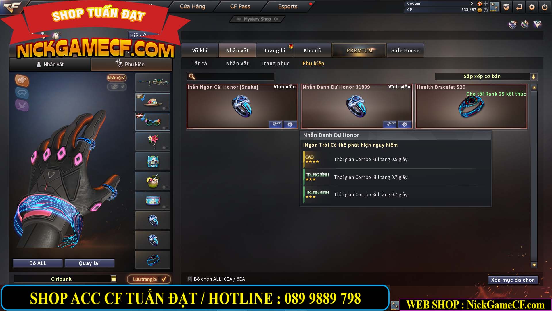 MÃ CF13688 - GIÁ : 3650K - CHIẾN C4 SIÊU HOT - 11 VIP - VIP5