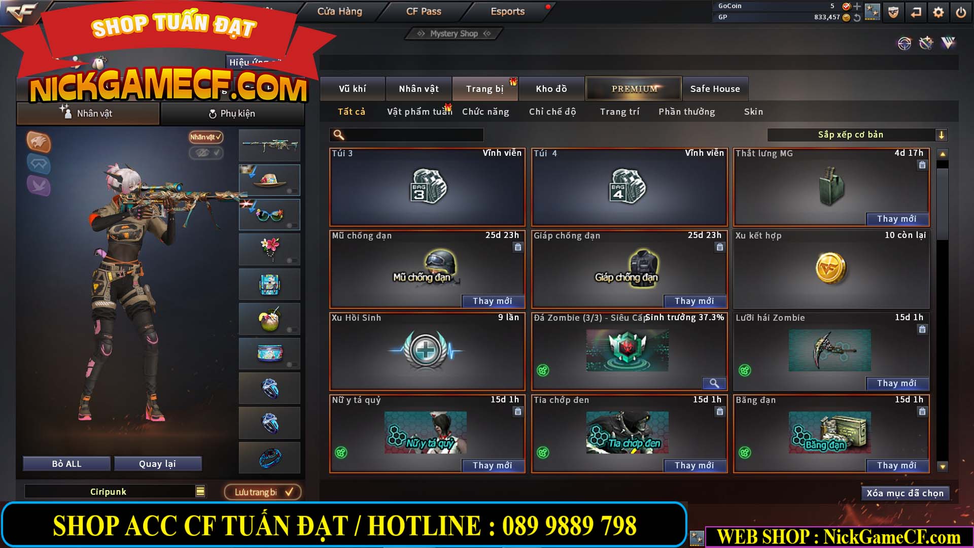 MÃ CF13688 - GIÁ : 3650K - CHIẾN C4 SIÊU HOT - 11 VIP - VIP5
