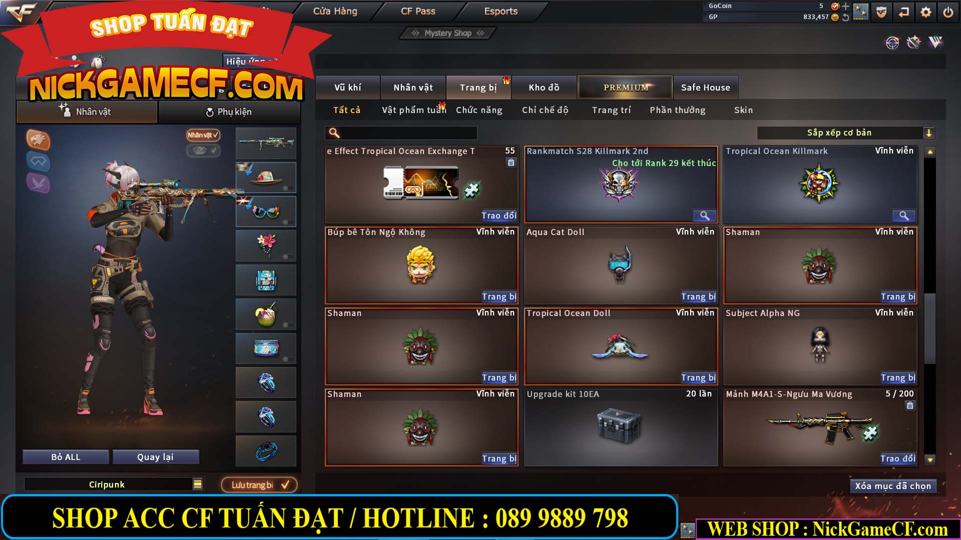 MÃ CF13688 - GIÁ : 3650K - CHIẾN C4 SIÊU HOT - 11 VIP - VIP5