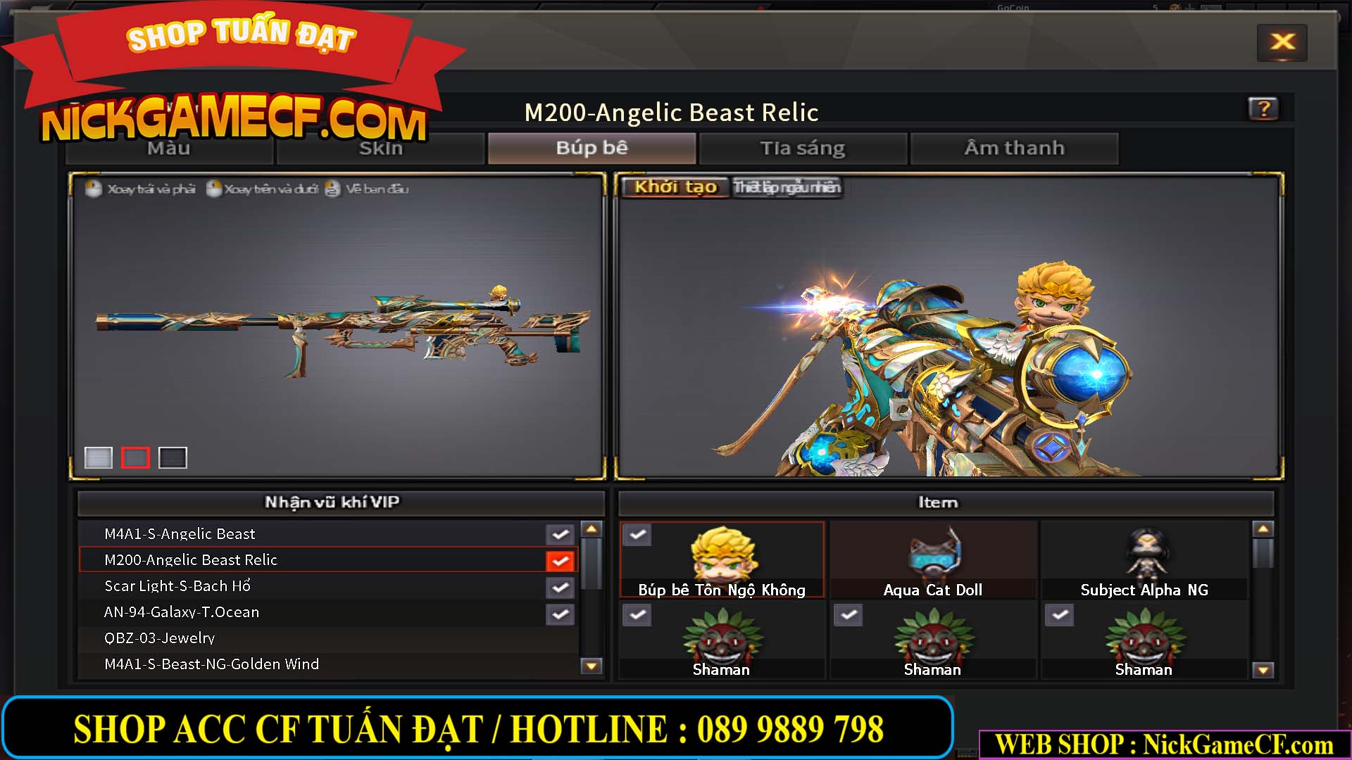 MÃ CF13688 - GIÁ : 3650K - CHIẾN C4 SIÊU HOT - 11 VIP - VIP5