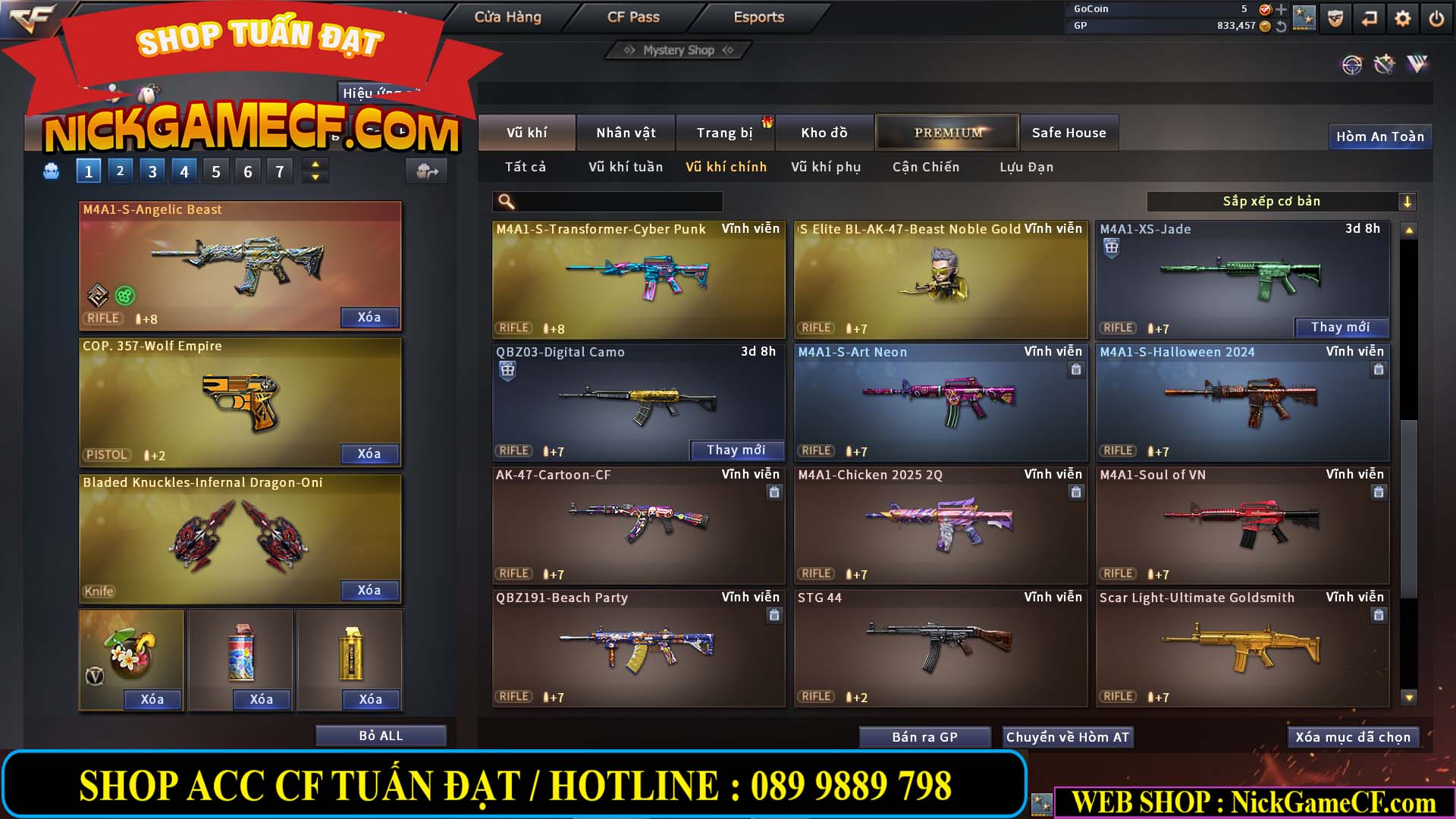 MÃ CF13688 - GIÁ : 3650K - CHIẾN C4 SIÊU HOT - 11 VIP - VIP5